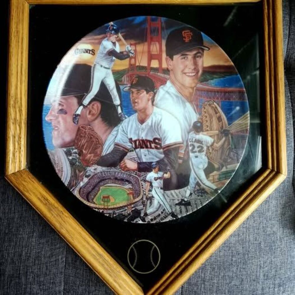 Autographed Baseball Plate "Will Clark" SF Giant's
